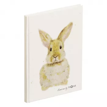 PAGNA Hase notesbog A5 prikket beige hardcover 128 sider