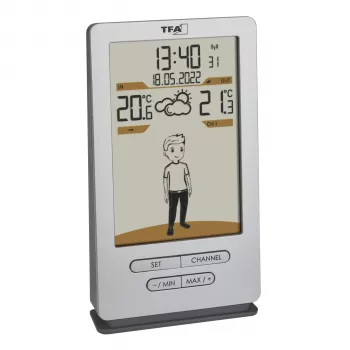 TFA WEATHER JACK 35.1166.54 radiostyret vejrstation med 12-24 timers prognose