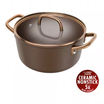 ZWILLING Milano suppegryde med glaslåg 24 cm, brun