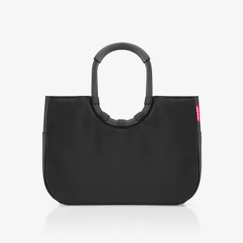 Reisenthel Loopshopper L indkøbstaske sort 25L aluminiumshåndtag