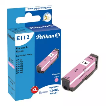 Pelikan E112 kompatibel blækpatron lys magenta High Yield (XL) til Epson Expression Photo XP-55/XP-750/XP-760/XP-850/XP-860/XP-950/XP-960 (1-pak)