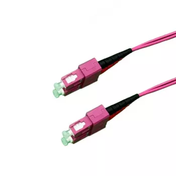 GRAFENTHAL fiberkabel OM4 LC til LC duplex 1 m aqua
