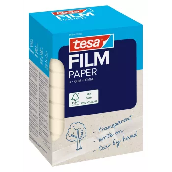 Tesa papirtape 8 ruller transparent skrivbar foldekasse (59216-00000-00)