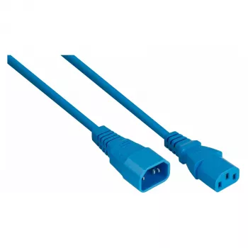 KABELMEISTER IEC C14 til C13 forlængerkabel, blå, 1,0 m, 1,00 mm², 10 A, 250 V