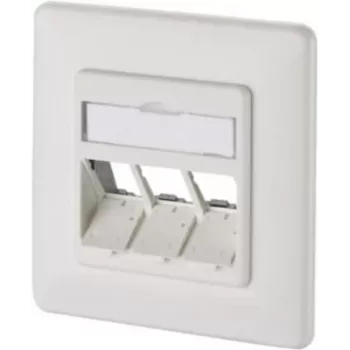 METZ CONNECT 130B20D31002KE Keystone 3-port indbygningsstikdåse tom ren hvid