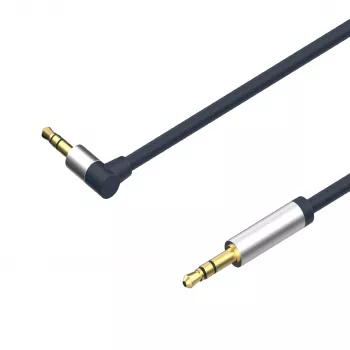 ShiverPeaks audio 3,5mm jackkabel, vinklet/lige 0,7m - sort