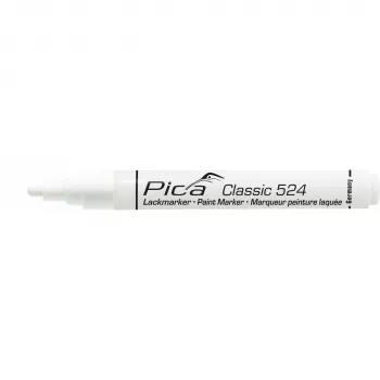 Pica Classic Industrial Malemarker, 2-4 mm Rundspids, hvid