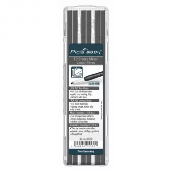 PICA-MARKER Pica BIG DRY efterfyldningsminer 2B sort 12-pak 150 mm