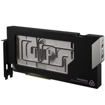 Thermal Grizzly DeltaMate 5080 Astral GPU-vandblok, ARGB, med bagplade - akryl, sort