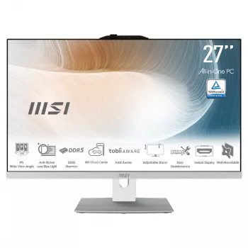 MSI Modern AM272P 1M-1426AT All-in-One PC, 27 inch Full HD, Intel Core i5-14. generation, 16GB RAM, 512GB SSD, Windows 11 Home, sort & sølv