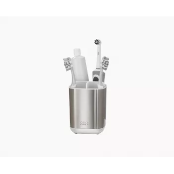 Joseph Joseph EasyStore tandbørsteholder – rustfrit stål – fritstående – sølv – 6 rum