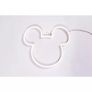 Yellowpop neon Disney Mini Mickey Ears LED-skilt - varmhvid, USB-drevet