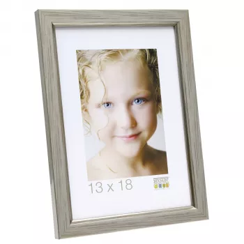 Deknudt S46AD1 enkeltbilledramme 13x18 cm sølv plast rektangulær