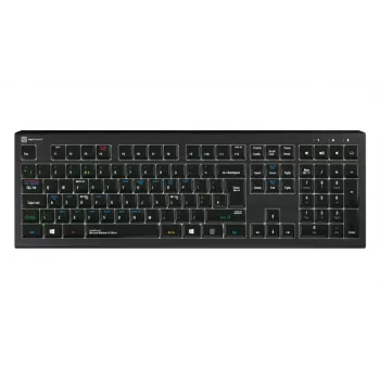 LogicKeyboard ASTRA 2 kablet USB-tastatur til Windows - UK-layout - sort - baggrundsbelyst