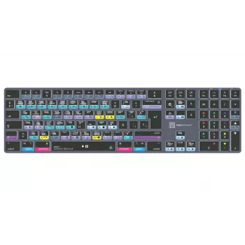 LogicKeyboard DaVinci Resolve 18 Titan SP (Mac) - specialiseret redigeringstastatur med baggrundsbelysning og USB-hub