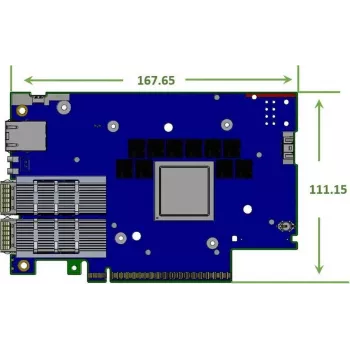 Nvidia BlueField-3 B3220L E-Series FHHL SuperNIC databehandlingsenhed