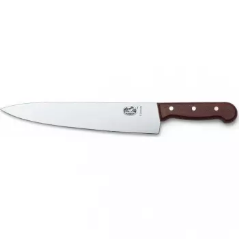 Victorinox Wood Kokkekniv 22 cm, klinge af rustfrit stål, træhåndtag, brun (5.2000.22G)