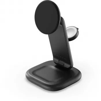 Satechi 3-i-1 Qi2 25W Foldable opladestand - Space Black