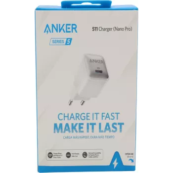 Anker Nano 20W USB-C oplader, PowerIQ 3.0 kompakt USB-C-netdel hvid