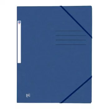 Oxford TOP FILE+ elastikmappe A4 3 klapper mørkeblå 400116325