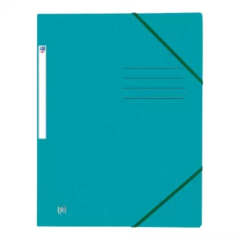 Oxford TOP FILE+ hjørneelastikmappe A4 3 klapper aqua 400116326