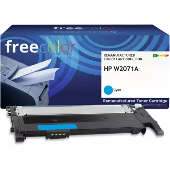 Freecolor kompatibel tonerkassette HP W2071A cyan med chip 1000 sider