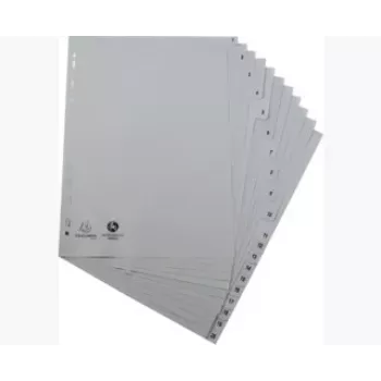 Exacompta 1721E Index Dividers 1-20, A4, Polypropylene, White
