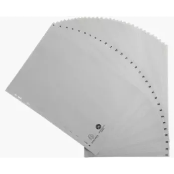Exacompta 1931E Index Dividers 1-31, A4, Polypropylene, Grey