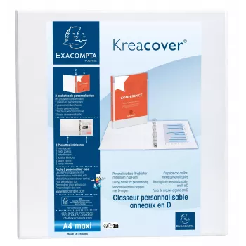 Exacompta præsentationsringordner A4 Maxi hvid 2 D-ring 8700232