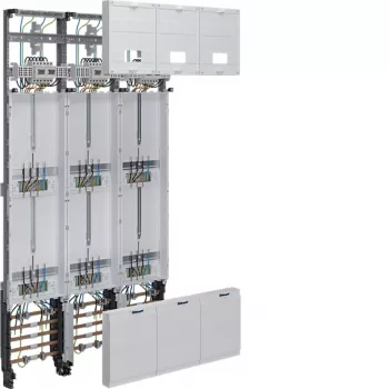 Hager univers Z komplet panel 6 målerpladser 3-faset 63A 1350mm ZL53X8T