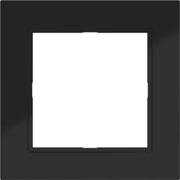 Hager WAD6100BG 1-fag dækramme Night Black Glossy A.1-serie