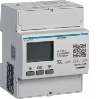 Hager XVA630 3-faset energimåler til PV-overskudsmåling
