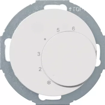 Hager WLN5026WG temperaturregulator med omskifter og serie R.classic polarhvid