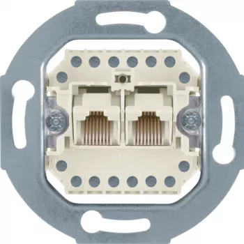 Hager WDF41083 UAE-stikkontakt 8/8-polet modulindsats hvid