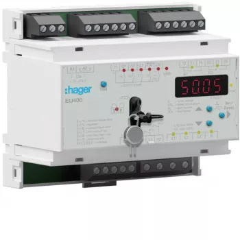 Hager EU400 netbeskyttelsesrelæ NA-beskyttelse VDE AR-N 4105 24 V AC/DC