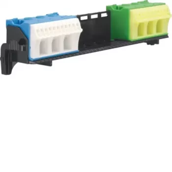 HAGER klemmeholder med 2x14 PE/N-klemmer QuickConnect FZ381