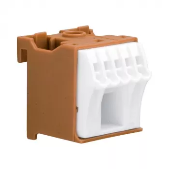 Hager KN06P 6-polet rækkeklemme 63A 230V brun