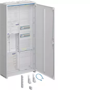 HAGER Komplet målerskab ZB32ET215W3, 1ZP, BKE-I, APZ, 1100 mm, 2-felt