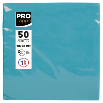PROnappe servietter turkis 2-lags 20,0 x 20,0 cm 50-pak