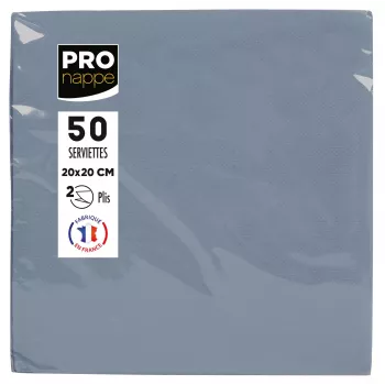 PROnappe servietter grå 2-lags 20,0 x 20,0 cm 50 stk.