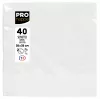PROnappe White Paper Napkins 2-Ply 19 x 19 cm 40-Pack