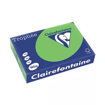 Clairefontaine Trophee Intensiv A4 Farvekopipapir 160 g/m², 250 Ark, Intensiv Lysegrøn