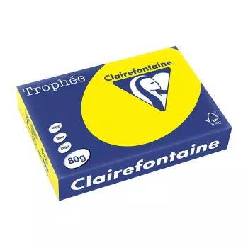 Clairefontaine Trophee Intensiv Kopipapir A4 80g 500 Ark Kanariegul