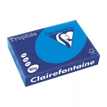 Clairefontaine Trophee Intensiv Kopipapir A4 80g 500 Ark Karibiskblå