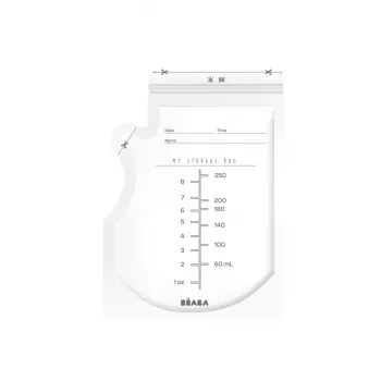 Beaba Opbevaringsposer til mad, 50-pak, 250 ml, Transparent 911738