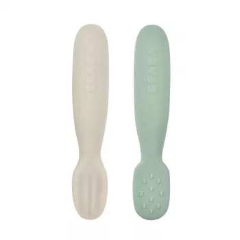Beaba First Spoons 2 stk grøn/grå