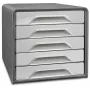 CEP Office Solution Smoove skuffeboks lysegrå med 5 skuffer 1071116361