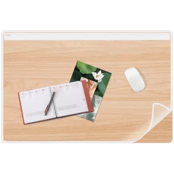 CEP Office Solution skrivebordsunderlag plast hvid/bøg 65x50 cm