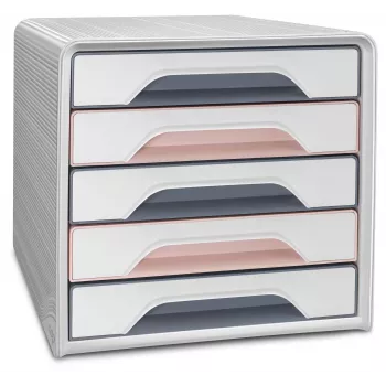 CEP Office Solution Smoove mineral skuffeopbevaringsboks 5 skuffer, pudderrosa, polystyren