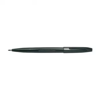 Pentel Sign Pen - Black - Fine - Black - Water-Based Ink - 0.8 mm - 12 Pack